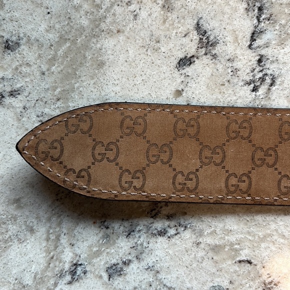 Gucci Brown Leather Belt with Silver-tone Buckle - Picture 8 of 14